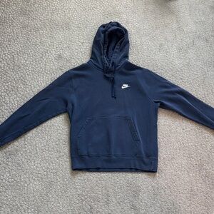 Nike Men’s Navy V-Neck Hooded Pullover Sweatshirt